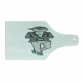 thumbnail image 1 of Hipster Cutting Board, Bulldog in Modern Bohemian Wearings and Sunglasses, Decorative Tempered Glass Cutting and Serving Board, in 3 Sizes, by Ambesonne, 1 of 2