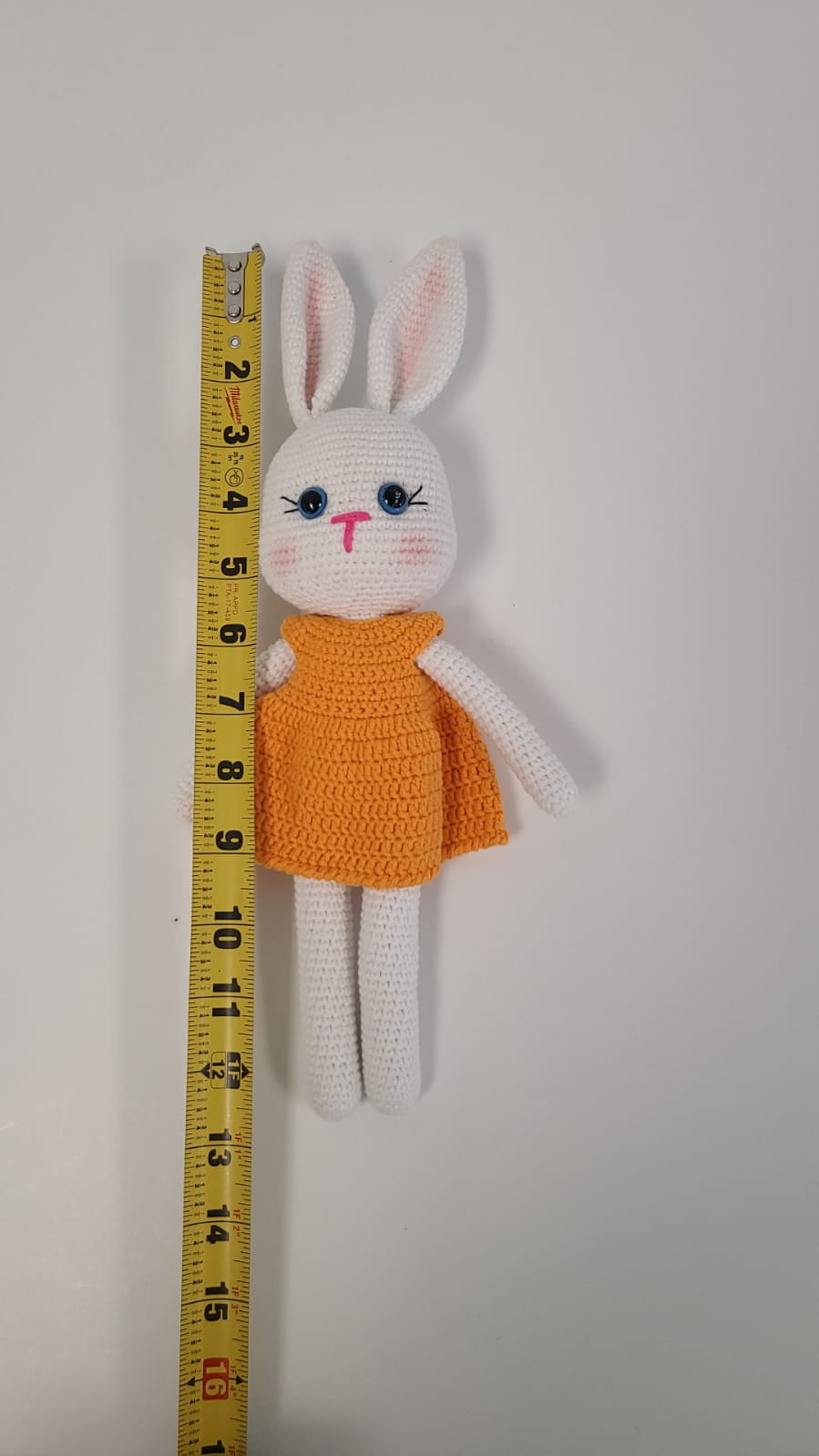 Handmade Amigurumi Rabbit Toy Buddy Bunny Easter Bunny Doll For Kids Unicex – Orange Rabbit 2- 4.72 inches