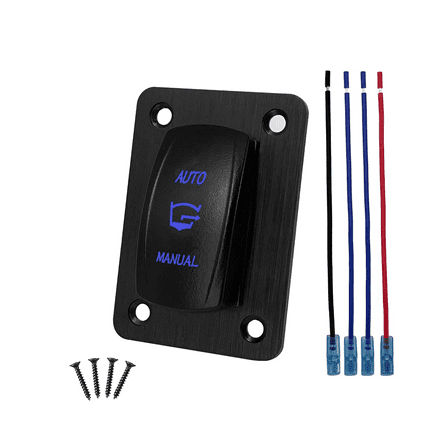 3Way Bilge Pump Rocker Switch Panel 4 Pin ON-Off-(ON) SPDT Auto/Manual Momentary Switch for Marine Boat Yacht Waterproof