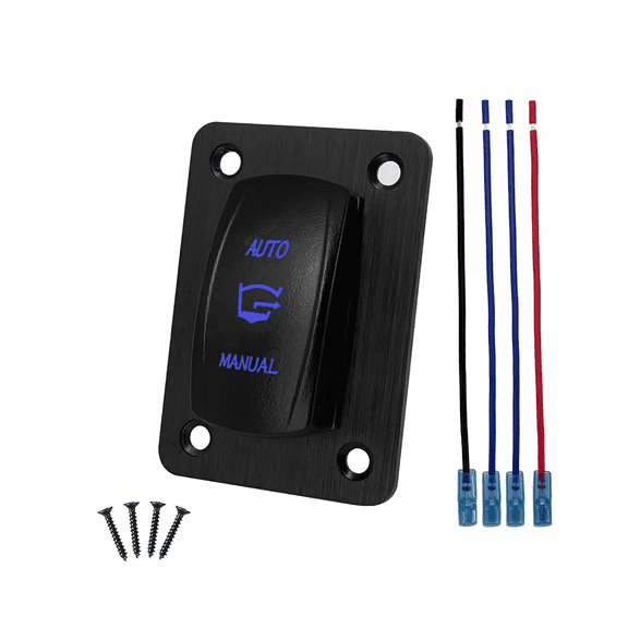 3Way Bilge Pump Rocker Switch Panel 4 Pin ON-Off-(ON) SPDT Auto/Manual Momentary Switch for Marine Boat Yacht Waterproof