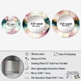 thumbnail image 4 of Designart "Geometric Pink and Green Geode I" Animals Round Mirror Set Of 3 - Modern Pink Hallway Round Mirror Wall Decor Set, 4 of 5