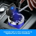 thumbnail image 5 of HBYJLZYG Ash Tray Car Ashtray With Lid Easy To Clean Portable Ashtray For Car Mini Car Trash Can Detachable Stainless Steel Ash Tray With LED Blue Light, 5 of 9
