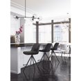thumbnail image 5 of Aki Counter Stool Set of 2 White Faux Leather Black Legs Kitchen Bar Seating, 5 of 10