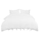 thumbnail image 1 of Duvet Cover Set 3 Piece Solid Color Bedding Set, 110gsm Polyester Microfiber Quilt Cover with Bow Tie Closure,Include 2 Pillowcases(No Duvet) Queen White Unique Bargains Juego de Edredón Funda, 1 of 6
