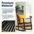 thumbnail image 6 of SPECSTAR Oversized Wooden Rocking Chair with Anti-Slip Strips for Noise Reduction, Suitable for Indoor, Porch, Garden, Black, 6 of 8