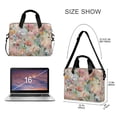 thumbnail image 3 of 16" Laptop Briefcase for Work Travel Laptop Shoulder Bag Carrying Handbag Laptop Case Abstract Pink Floral Pattern, 3 of 8