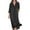 Black, variant on Tumotour Summer Dress For Women Collar Casual Denim Shirt Dress Roll Up Long Sleeve Loose Maxi Shift Jean Long Dress With Pockets Shirt Dresses