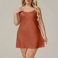 thumbnail image 6 of ShiShine Plus Size Chemise Nightgown for Women Spaghetti Strap V Neck Slip Dress Loungewear Sleepwear for Nightwear, 6 of 7