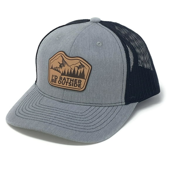 CRAVE HATS I’d Rather Be Outside Hat, Mountain Trucker Hat, Outdoors Hat, Hiking Trucker Hat