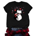 thumbnail image 3 of TSADFHJI Tuniques pour Femmes Manches Courtes Pack Imprimé Chat T-Shirt S Gris Foncé, 3 of 4