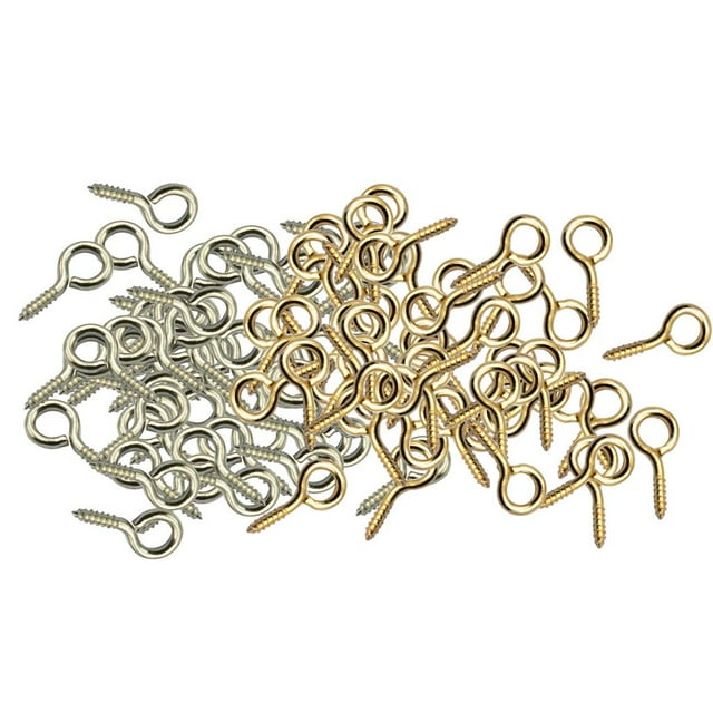 yuksok 100pcs Mini Screw Eye Pin Peg Jewelry Making Findings for Crafting 16 x 7mm