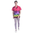 thumbnail image 6 of Varnit Crafts Mens Hawaiian Shirt Relaxed-Fit Funky Casual Opal Pink 4XL, 6 of 7