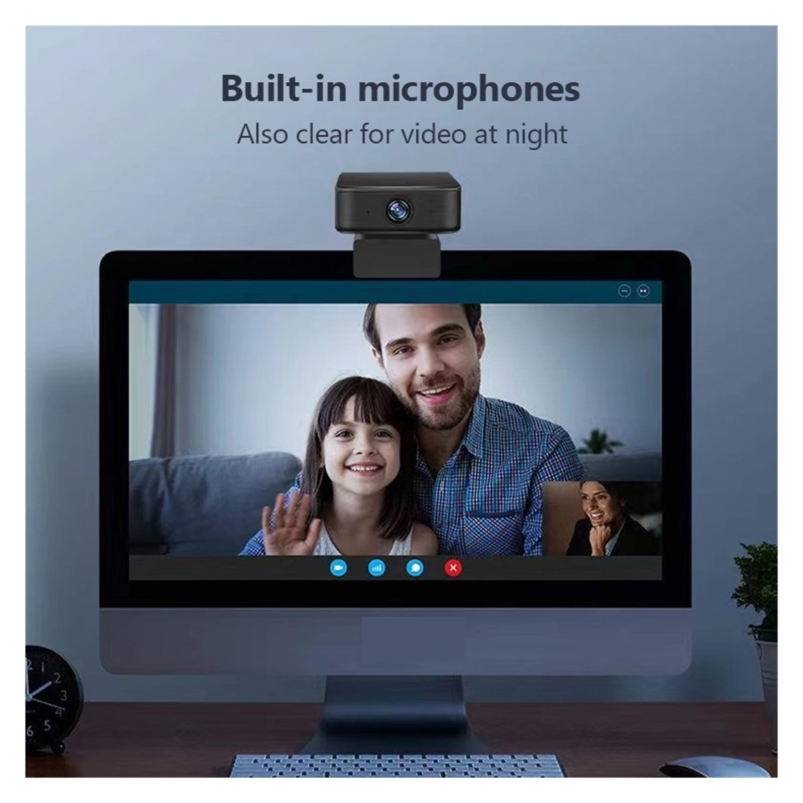 Auto Tracking Webcam 1080P Full HD Web Camera With Microphone USB Web Cam For PC Computer Laptop Online Conference Mini Camera ,HD Video