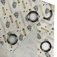 thumbnail image 4 of Ambesonne Bohemian Grommet Curtain, Sketchy Leaves Dots Modern, 50"x108", Ivory Camel and Charcoal Grey, 4 of 5