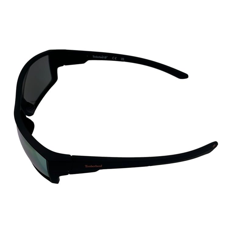 Timberland Sunglass Mens Matte Black Rectangle Plastic Mirror Lens