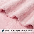 thumbnail image 4 of Manta PAVILIA Sherpa de forro polar rosa claro, 50 x 60 cm, 4 of 9
