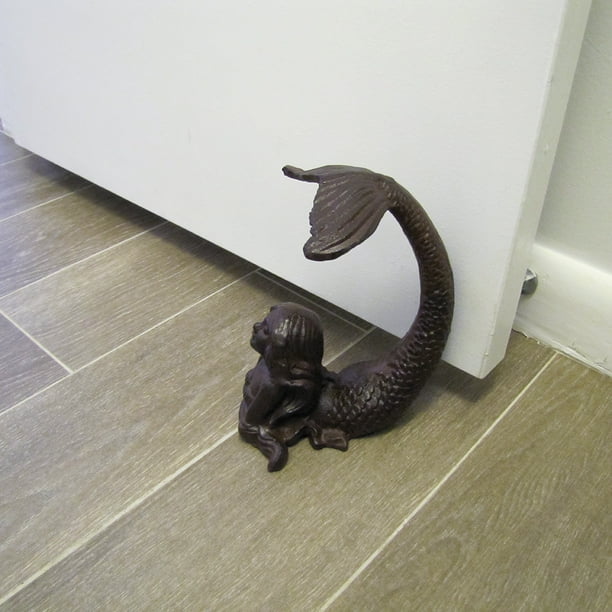 Cast Iron Mermaid Tail Door Stop Nautical Stopper Beach House Coastal Home Decor Cast Iron Mermaid Tail Door Stop Nautical Stopper Beach House Coastal Home Decor