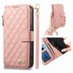 thumbnail image 2 of Funda tipo cartera FOXDOCK para Samsung Galaxy S26, estampado de diamantes, con ranuras para tarjetas, soporte y cremallera - Rosa, 2 of 6