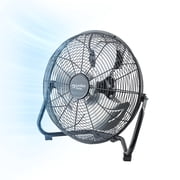 Comfort Zone 12 in. Floor or Desk Fan, All Metal, 3 Speeds, Tilt