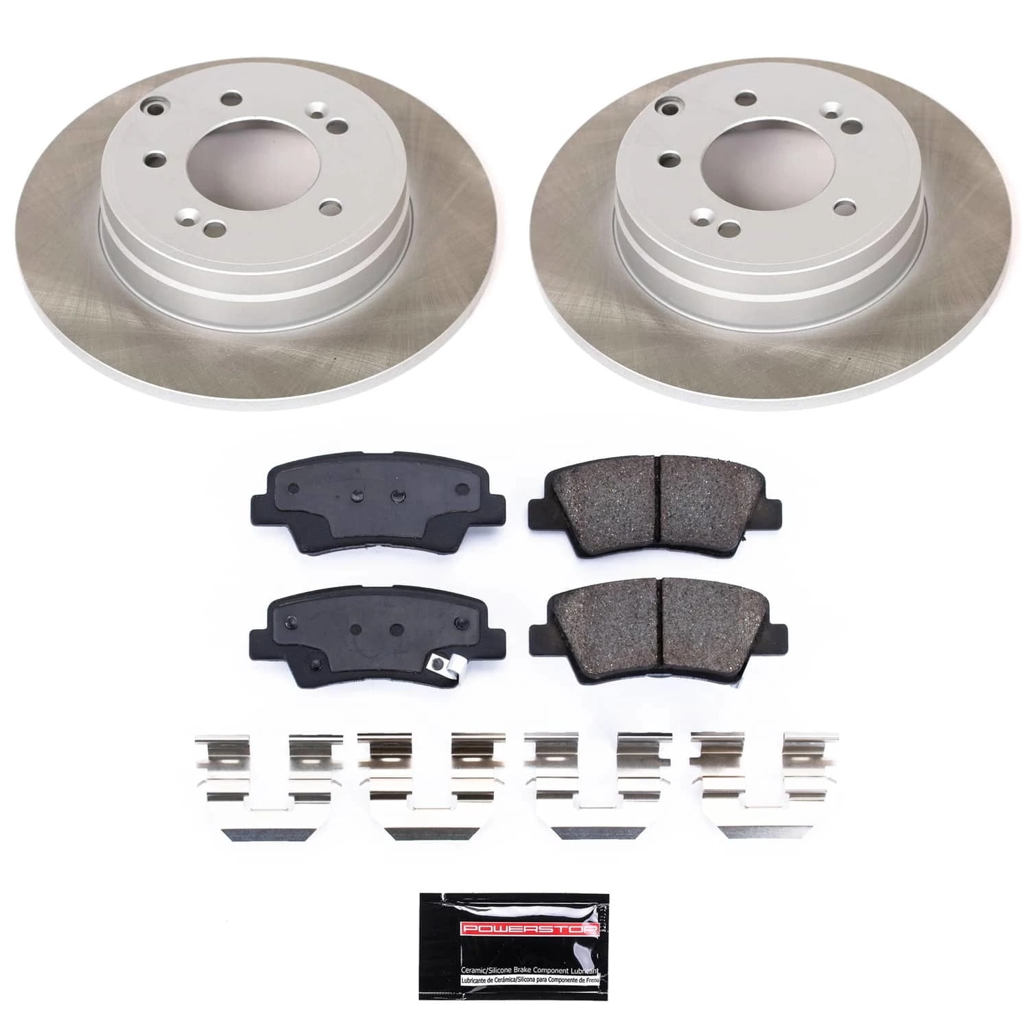 PowerStop Rear Semi-Coated Rotor and Low-Dust Ceramic Brake Pad Kit SC9060