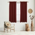 thumbnail image 5 of Deconovo New Year Crimson Red Rod Pocket Curtains Blackout Curtains Thermal Insulated Room Darkening Curtains 2 Panels 52W x 63L inch, 5 of 11