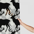 thumbnail image 3 of Orinice Deer Antlers Pattern Bathroom Decor Set, Colorful Luxurious Graphic Print Polyester Shower Curtain with Hooks 36x72, 3 of 7