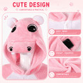 thumbnail image 3 of PJKOBMJ Cute Adult Onesie - Animal Cosplay Costume - Dinosaur Costume Adult Plush Dino One Piece Cosplay Suit for Adults, Women and Men(Pink-Pig-XL), 3 of 8