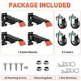 thumbnail image 5 of Workbench Casters kit 920 Lbs Retractable Casters Heavy Duty Bench Caster Wheels Side Mounted Retractable Workbench Wheels Designed for Workbenches Machinery & Tables, 4 Pack, 5 of 8