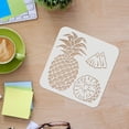 thumbnail image 3 of 1set 9pcs Fruits Stencils 20x20cm Plastic Pineapple Lemon Watermelon Stencils Peach Pear Cherry Strawberry Grape Reusable Stencils for Painting on Wood Floor Wall and Tile, 3 of 7