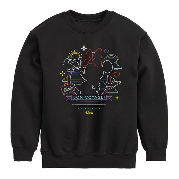 Disney - Minnie Mouse - Cruise Ready - Bon Voyage - Youth Crewneck Fleece Sweatshirt