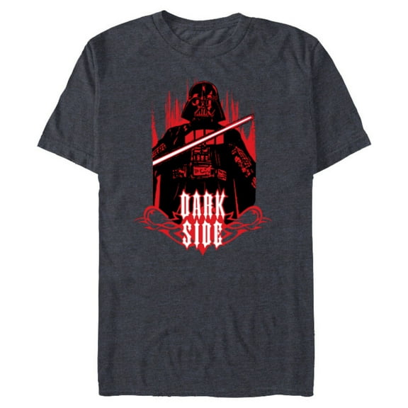 Star Wars Darth Vader Dark Side Villains Tribal Gothic - Short Sleeve Blended T-Shirt for Adults - Customized-Navy Heather