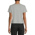 thumbnail image 3 of Mickey Mouse Women's Juniors Ruched O-Ring Cropped Graphic Tee, 3 of 5