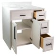 thumbnail image 2 of Palisade 36" Bathroom Vanity with White Cabinet and Engineered Marble Top, 2 of 5