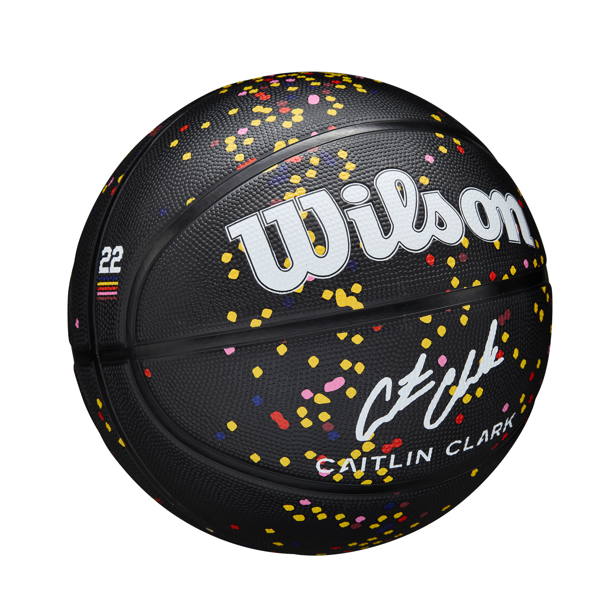 Wilson Caitlin Clark Journey Series Basketball, Size 6, Black photo 2