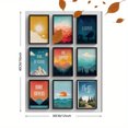 thumbnail image 3 of Mountain Sunset Retro Canvas Wall Art 15.75x11.81 Inches, 3 of 8