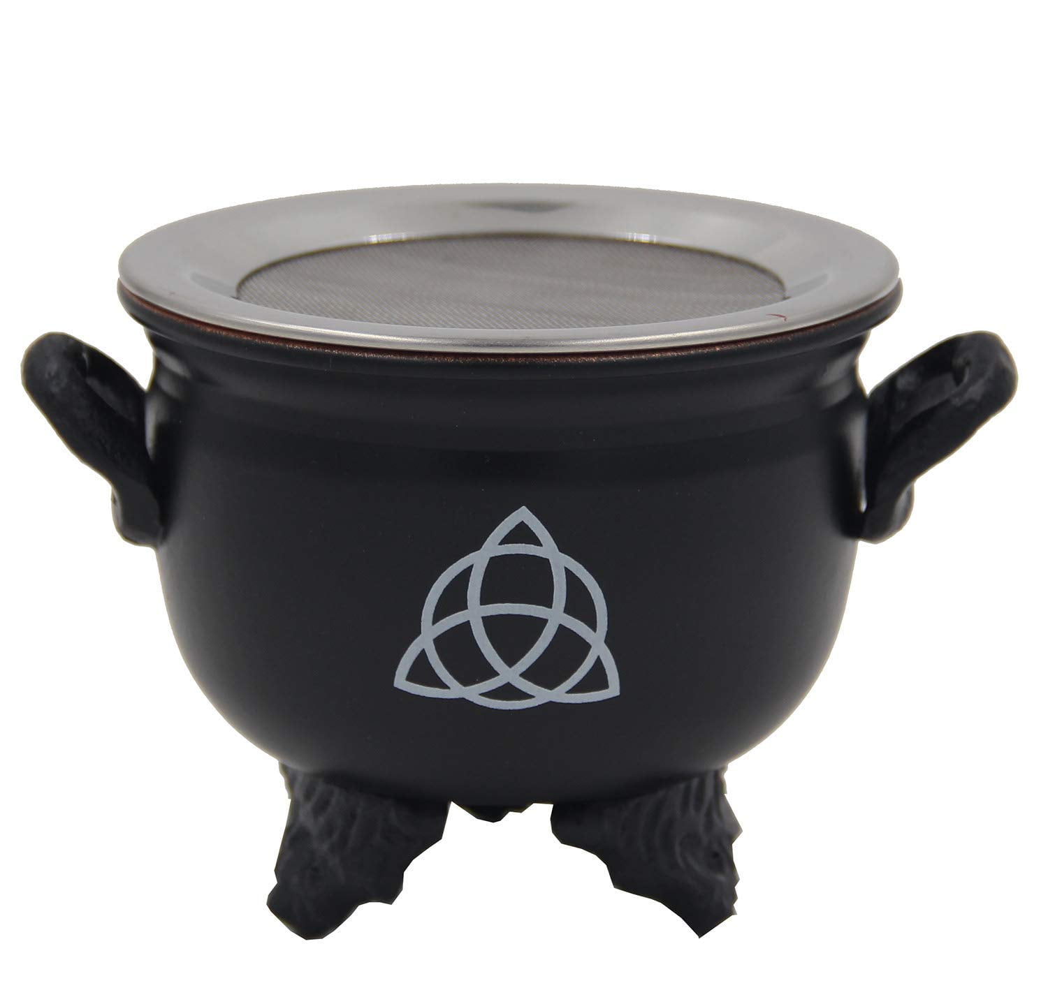 Dharmaobjects Large Metal Charcoal Screen Incense Burner (Triquetra