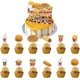thumbnail image 3 of Fast Food Birthday Party Decorations Pizza Party Supplies including Burger Happy Birthday Banner Coke Balloon French Fries Cake, 3 of 4