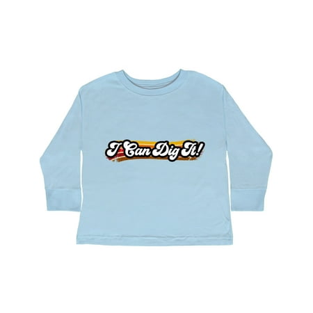 

Inktastic I Can Dig It! on Retro Stripe Gift Toddler Boy or Toddler Girl Long Sleeve T-Shirt