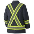 thumbnail image 7 of Pioneer Hi Vis Heavy Duty Quilted Cotton Duck Safety Jacket - Reflective Tape - Navy, 7 of 7