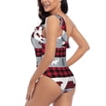 thumbnail image 5 of Yiaed Buffalo Plaid Forest Print Women One Piece Swimsuits Tummy Control One Shoulder Bathing Suits Pattern Ruffle Swimwear-Large, 5 of 8