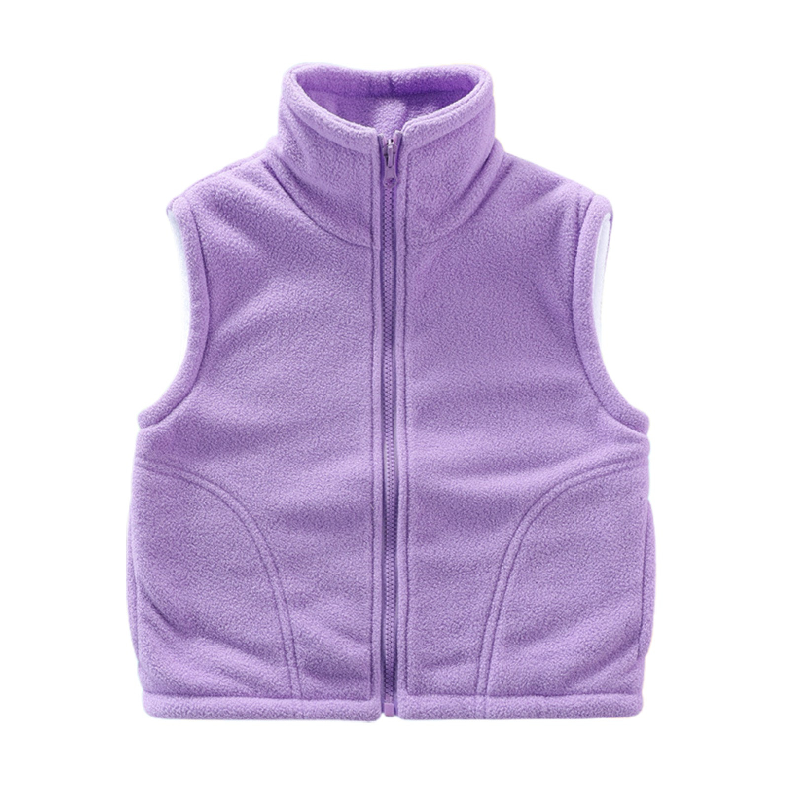 Gilet D'hiver Enfant Col Montant - Sans Manches, Pour Garçons Et Filles, à Porter Avec Jean