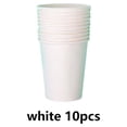 thumbnail image 2 of Wosthever 10 Uds. De vasos de papel de colores para guardería, vasos desechables para papeles, juguete, pintura artesanal, pintura educativa, Mostrada Blanco, 2 of 6