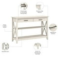 thumbnail image 4 of Pemberly Row Wood Console Table with Drawers and Shelves in Linen White, 4 of 10