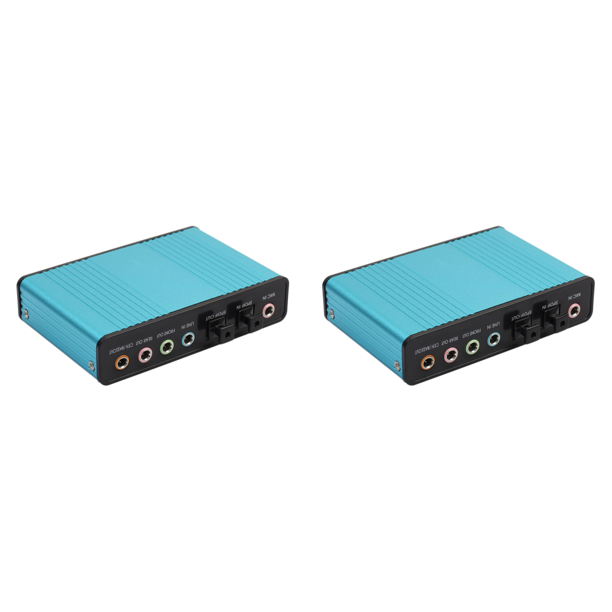 Tarjeta Audio Óptico Externo USB 6 Canales 5.1 para PC Portátil () Azul