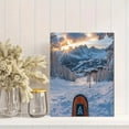 thumbnail image 2 of Sunset Ski Mountain Canvas Prints/Wall Art，Perfect for Living Room，Bedroom，Ski Lodge，Apartment，Office Decor, 2 of 8