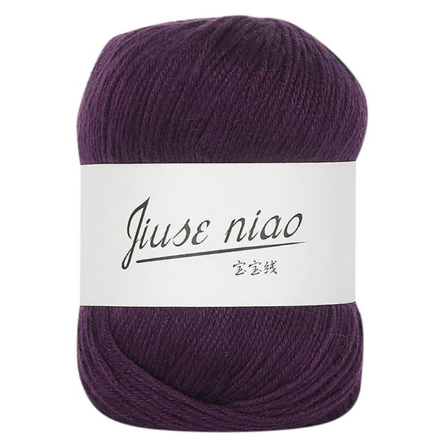 LSLJS 1 Pce 50g Fil de Coton pour Crochet et Tricot Fil Doux Épais Coloré Tricot à la Main Bébé Coton Lait Crochet Maille Laine Fil