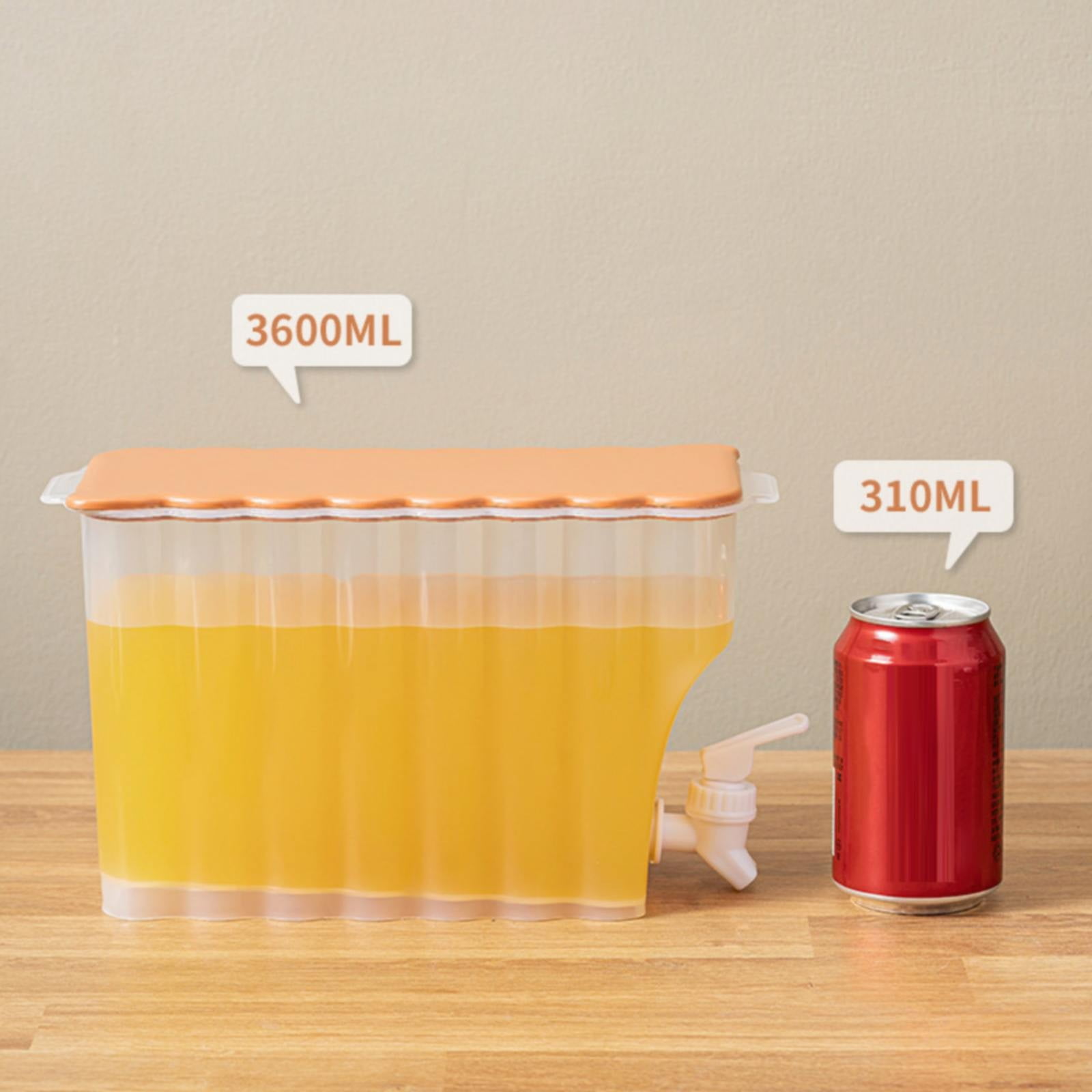 Storage Container, Ongmies Drink Dispenser for Fridge Beverage Liquid Drink Container for Party 1 Gallon Cold Water Pitcher Lemonade Stand Juice Jug, Storage Containers, Cold Water Bottle X2