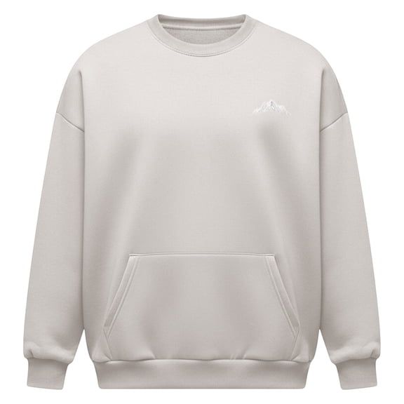 Sweatshirt for Men Relaxed Crew Neck Hoodless Long Sleeve Pullover Cozy Everyday Basic Top
