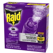 Raid Flea Flogger Plus Insect Killer, Kills Fleas and Hatching Eggs - 3 Foggers