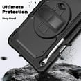 thumbnail image 4 of Funda para Samsung Galaxy Tab S11 (11 pulgadas) 2025 SM-X730/SM-X736B, funda protectora resistente a prueba de golpes con protector de pantalla, soporte giratorio de 360°, correa para mano, 4 of 9